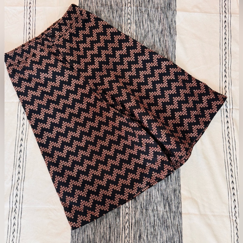 Ace & Jig Black and Pink Geometric Wide-Leg Pants